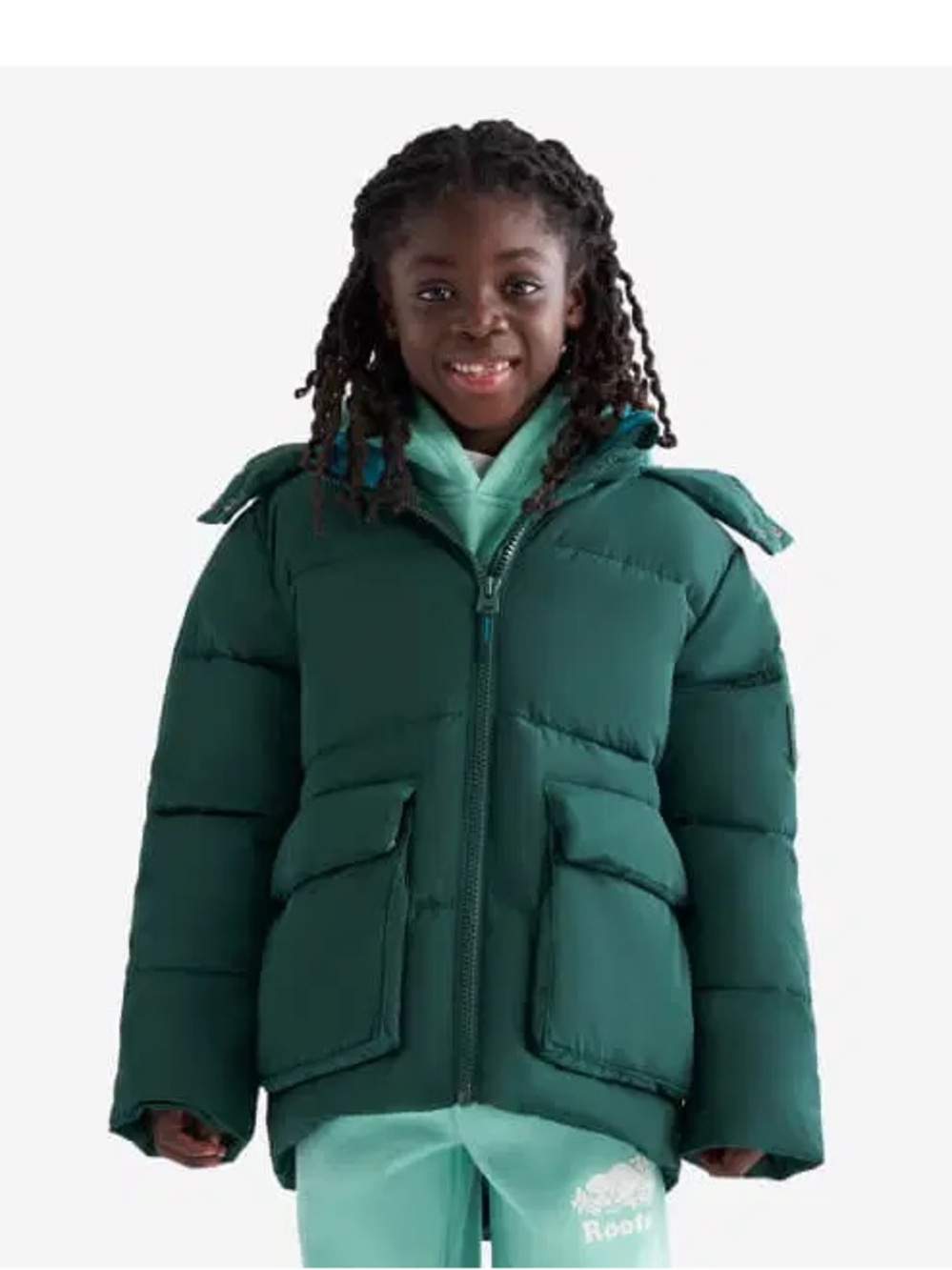 Roots Canada kids down puffer jacket brand new without tags XL